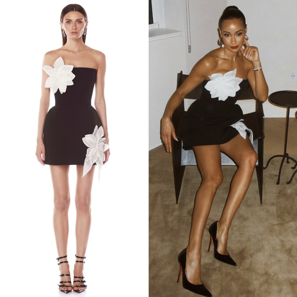 Bronx and Banco Jasmine Maraya Black & White Mini Dress